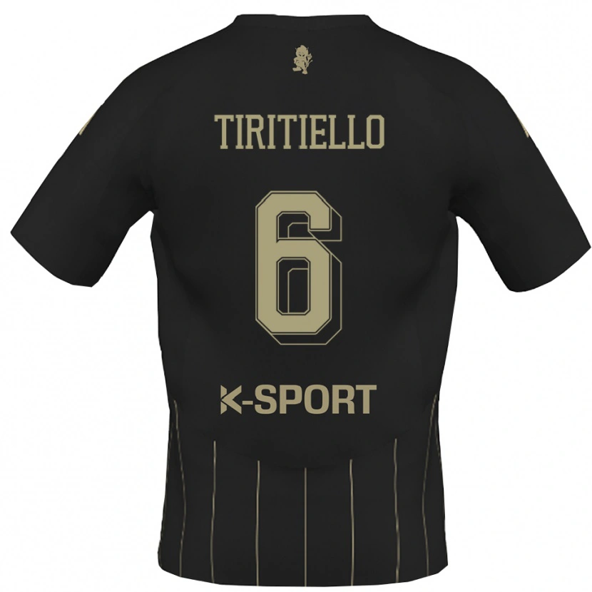Danxen Kvinnor Andrea Tiritiello #6 Grått Vitt Bortatröja Matchtröjor 2025/26 Tröjor T-Tröja