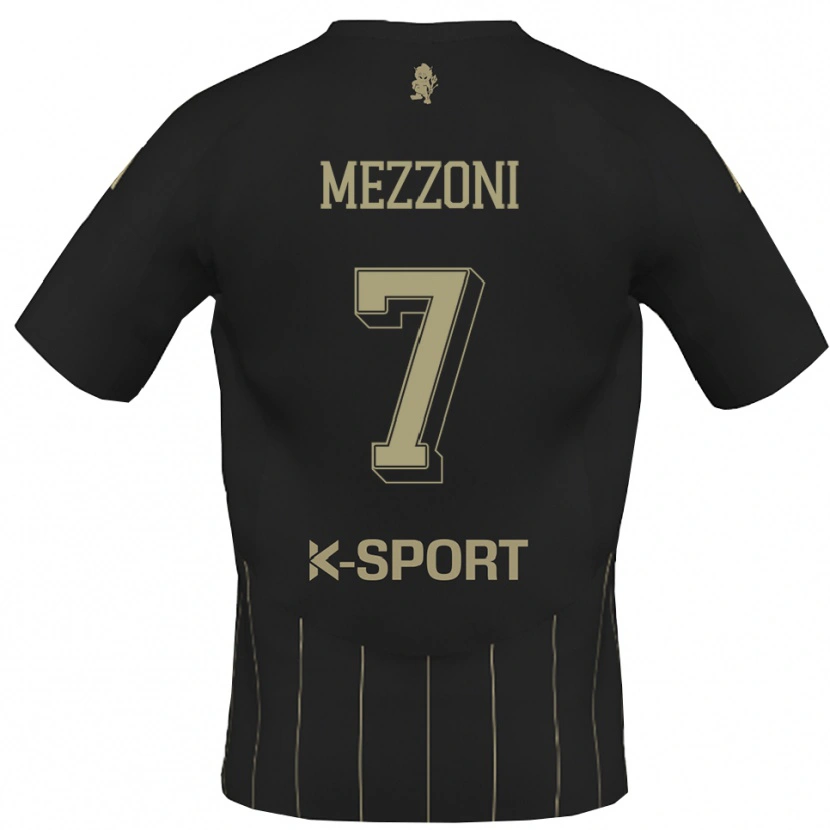 Danxen Kvinnor Francesco Mezzoni #7 Grått Vitt Bortatröja Matchtröjor 2025/26 Tröjor T-Tröja