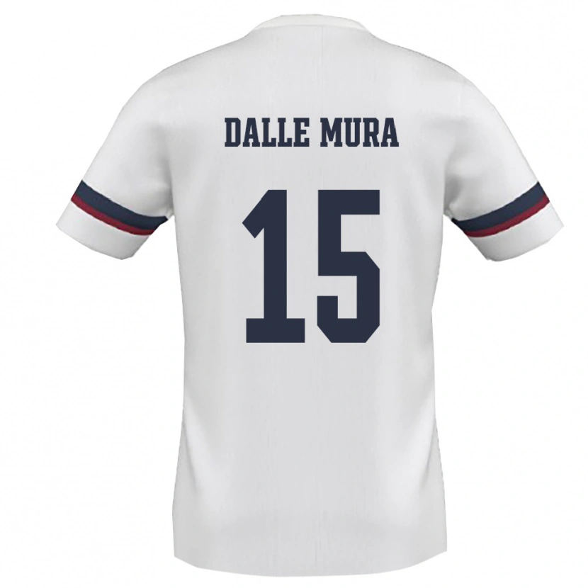 Danxen Kvinnor Christian Dalle Mura #15 Vit Röd Bortatröja Matchtröjor 2025/26 Tröjor T-Tröja