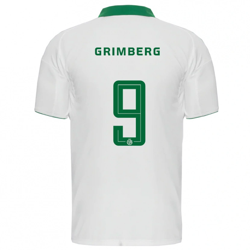 Danxen Kvinnor Adam Grimberg #9 Vit Grön Bortatröja Matchtröjor 2025/26 Tröjor T-Tröja