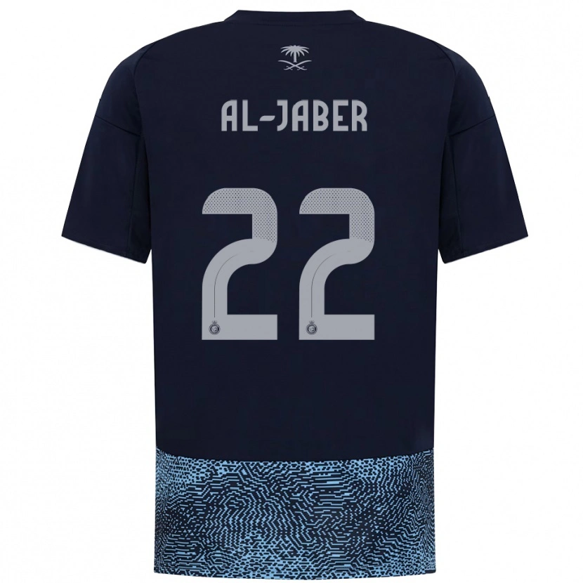 Danxen Kvinnor Abdulmalik Al-Jaber #22 Marinblå Himmelblå Bortatröja Matchtröjor 2025/26 Tröjor T-Tröja