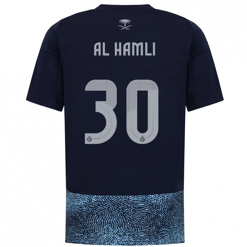 Danxen Kvinnor Noura Al-Hamli #30 Marinblå Himmelblå Bortatröja Matchtröjor 2025/26 Tröjor T-Tröja