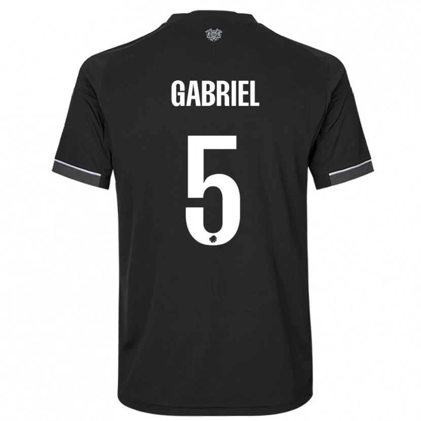 Danxen Kvinnor Gabriel Pereira #5 Svart Vit Bortatröja Matchtröjor 2025/26 Tröjor T-Tröja