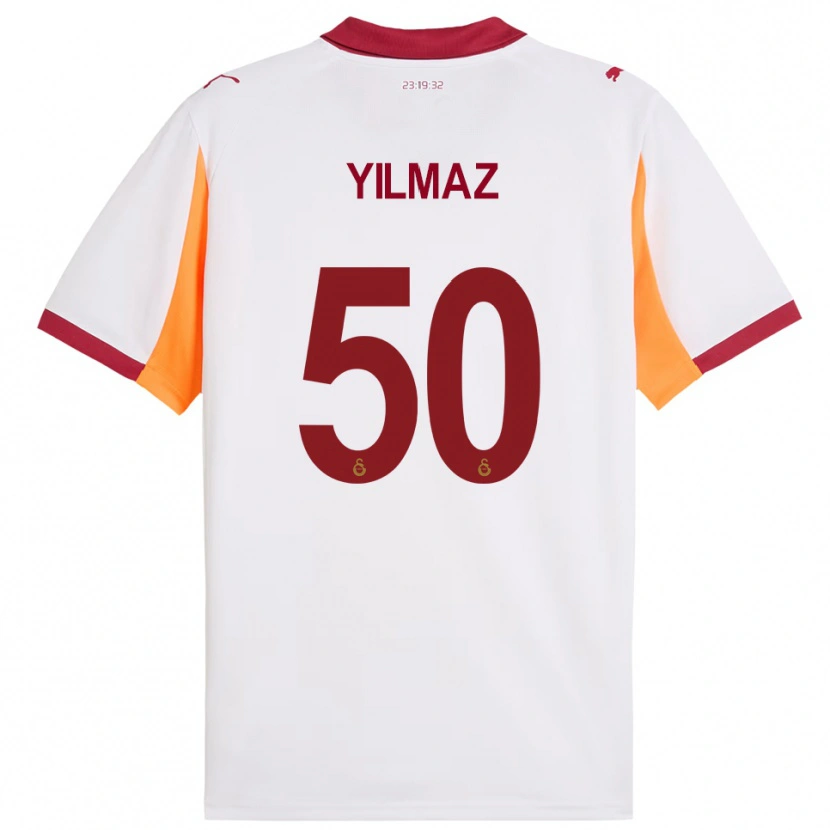 Danxen Kvinnor Jankat Yılmaz #50 Vit Röd Bortatröja Matchtröjor 2025/26 Tröjor T-Tröja