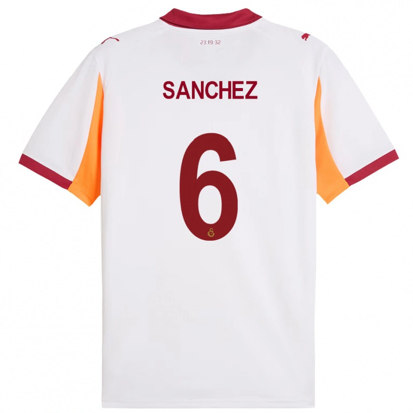 Danxen Kvinnor Davinson Sánchez #6 Vit Röd Bortatröja Matchtröjor 2025/26 Tröjor T-Tröja