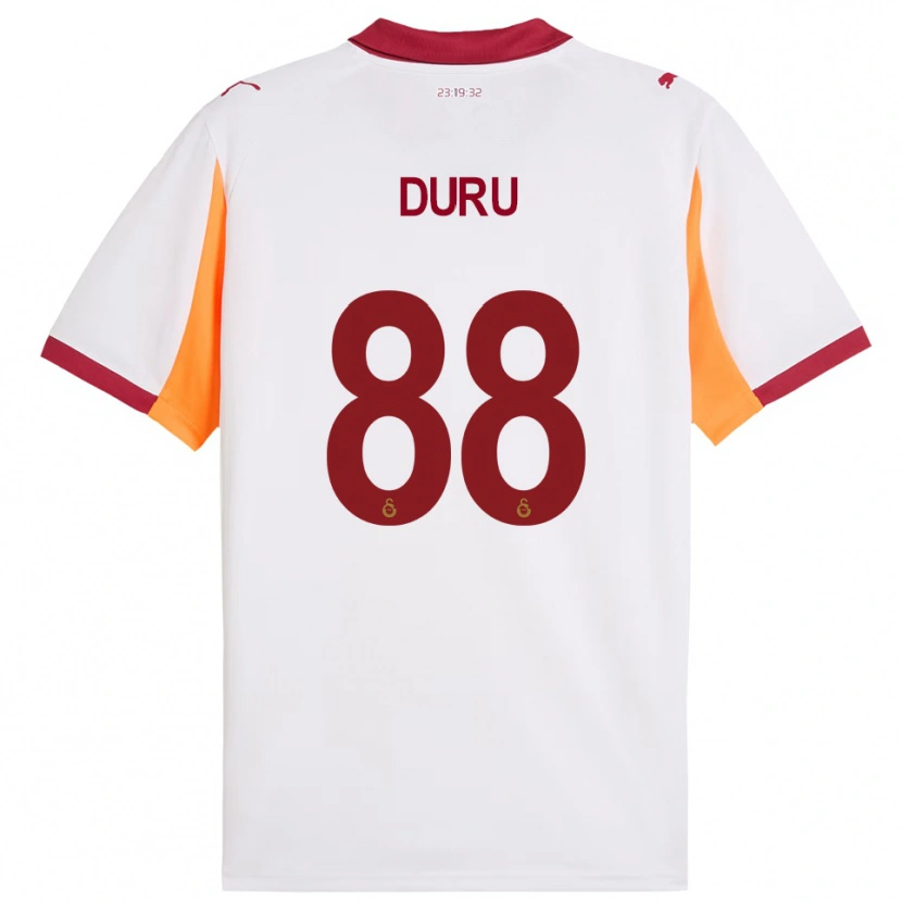 Danxen Kvinnor Mustafa Duru #88 Vit Röd Bortatröja Matchtröjor 2025/26 Tröjor T-Tröja