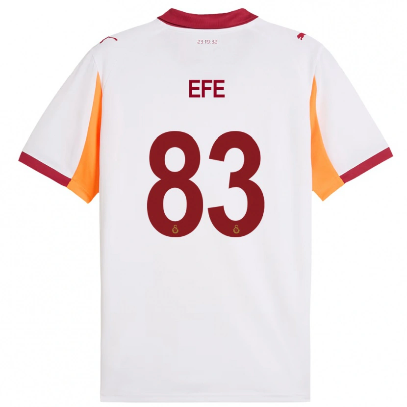 Danxen Kvinnor Efe Akman #83 Vit Röd Bortatröja Matchtröjor 2025/26 Tröjor T-Tröja