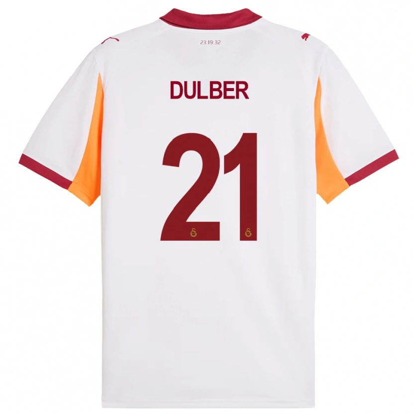 Danxen Kvinnor Didem Dülber #21 Vit Röd Bortatröja Matchtröjor 2025/26 Tröjor T-Tröja