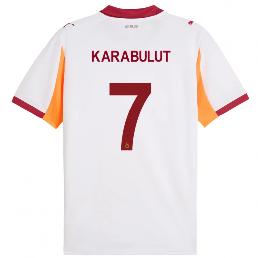 Danxen Kvinnor Arzu Karabulut #7 Vit Röd Bortatröja Matchtröjor 2025/26 Tröjor T-Tröja