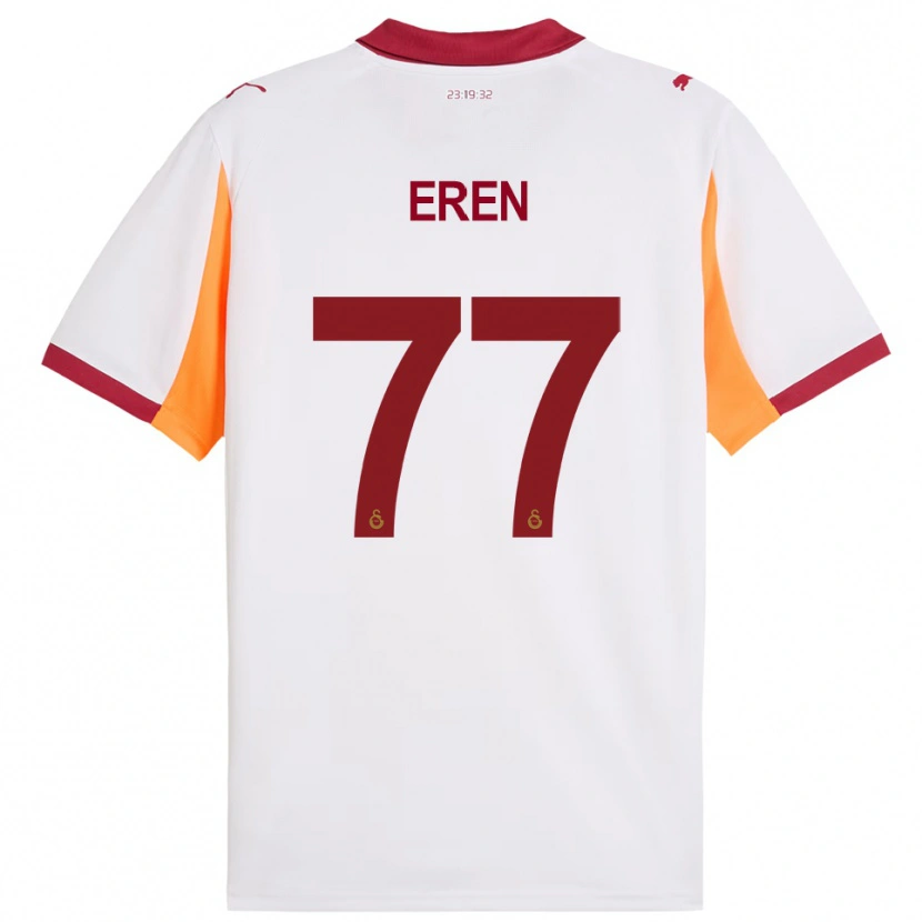 Danxen Kvinnor İrem Eren #77 Vit Röd Bortatröja Matchtröjor 2025/26 Tröjor T-Tröja