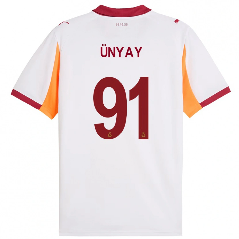 Danxen Kvinnor Arda Ünyay #91 Vit Röd Bortatröja Matchtröjor 2025/26 Tröjor T-Tröja