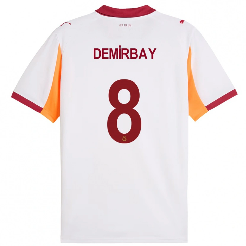 Danxen Kvinnor Kerem Demirbay #8 Vit Röd Bortatröja Matchtröjor 2025/26 Tröjor T-Tröja