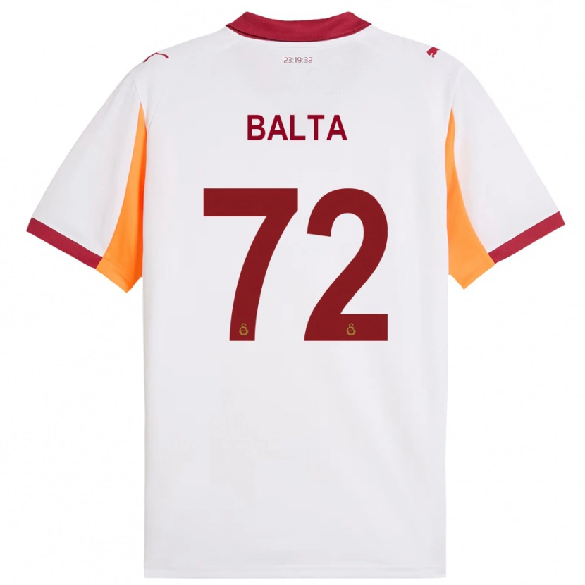 Danxen Kvinnor Çağrı Balta #72 Vit Röd Bortatröja Matchtröjor 2025/26 Tröjor T-Tröja