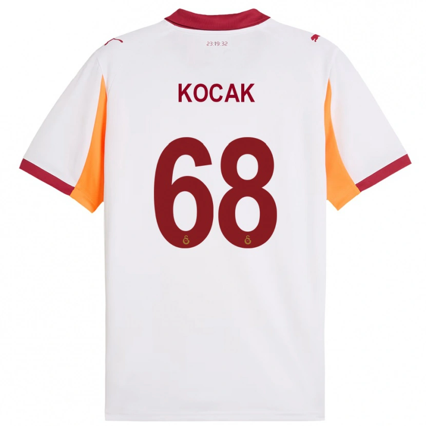 Danxen Kvinnor Furkan Koçak #68 Vit Röd Bortatröja Matchtröjor 2025/26 Tröjor T-Tröja