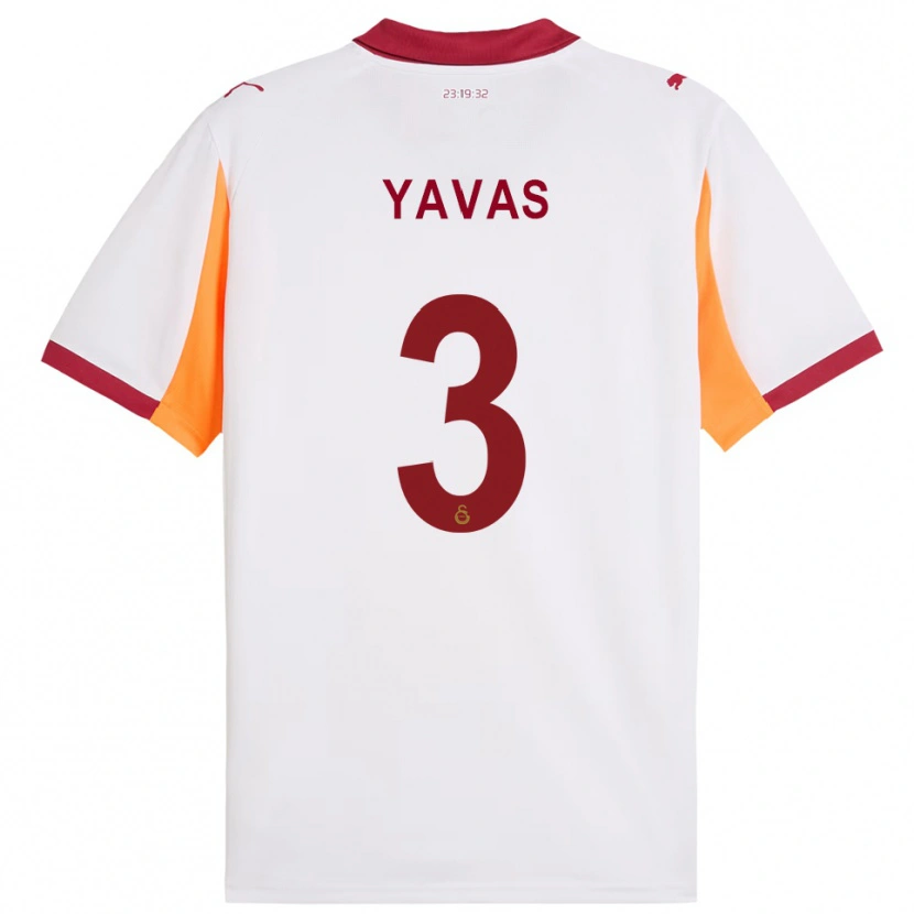Danxen Kvinnor Arda Yavas #3 Vit Röd Bortatröja Matchtröjor 2025/26 Tröjor T-Tröja