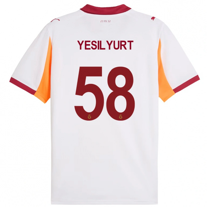 Danxen Kvinnor Ali Yeşilyurt #58 Vit Röd Bortatröja Matchtröjor 2025/26 Tröjor T-Tröja