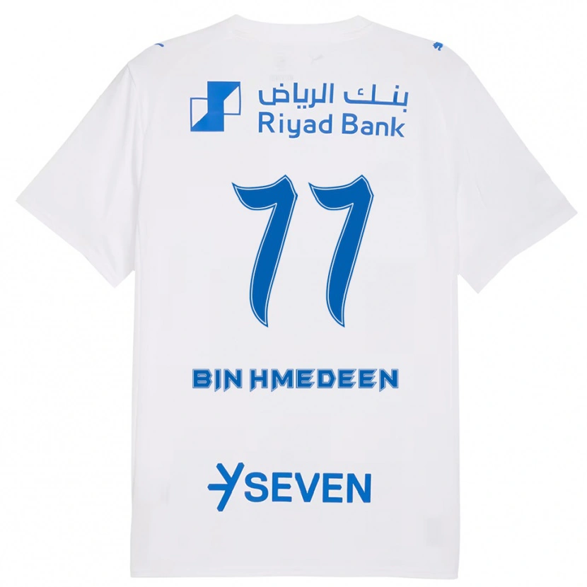 Danxen Kvinnor Raghad Bin Hmedeen #77 Vit Blå Bortatröja Matchtröjor 2025/26 Tröjor T-Tröja