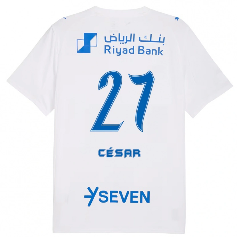 Danxen Kvinnor Kaio César #27 Vit Blå Bortatröja Matchtröjor 2025/26 Tröjor T-Tröja