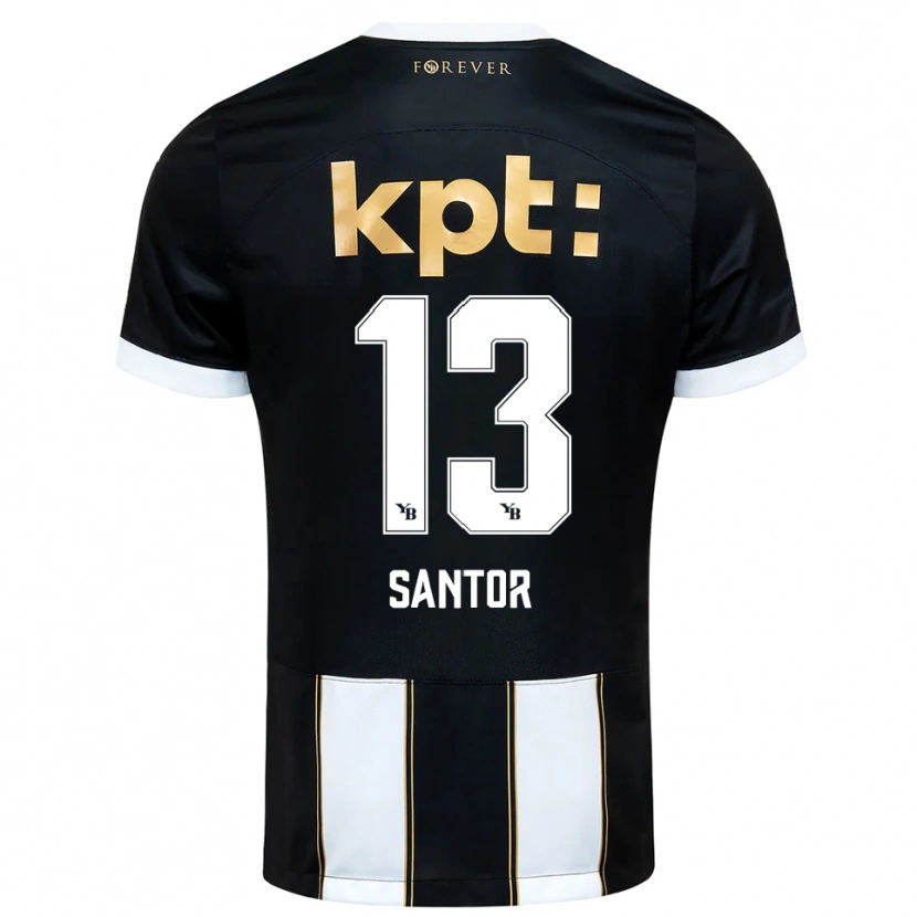 Danxen Kvinnor Luca Santor #13 Svart Vit Bortatröja Matchtröjor 2025/26 Tröjor T-Tröja