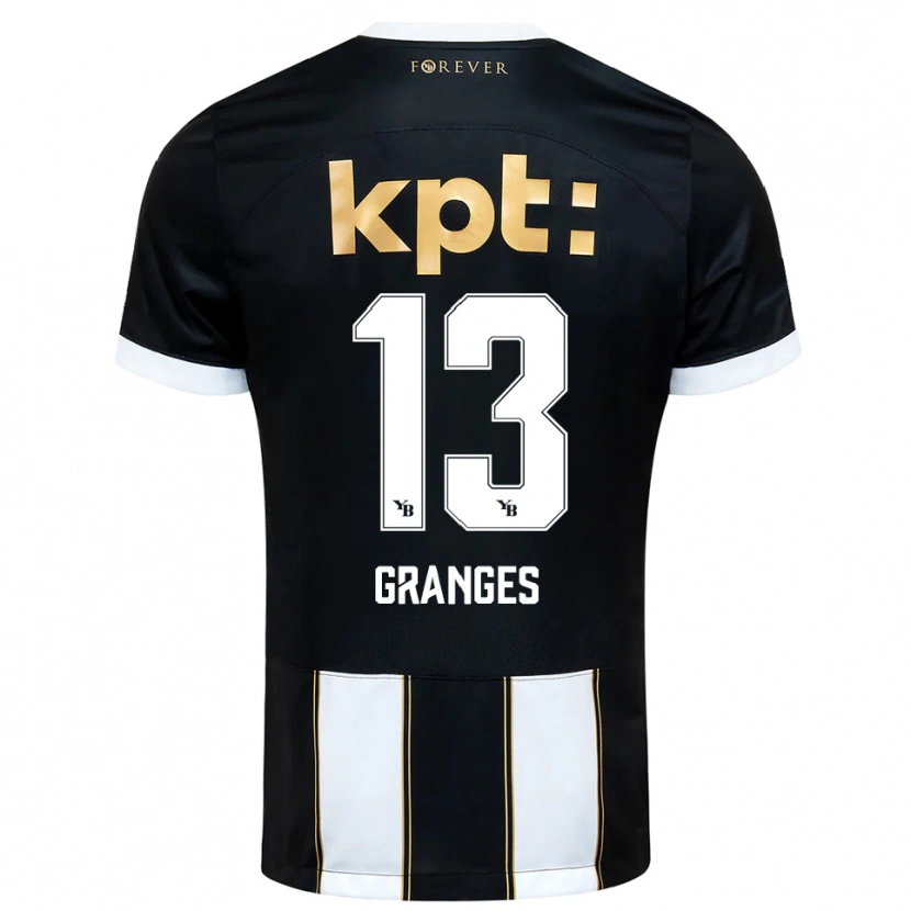 Danxen Kvinnor Malaurie Granges #13 Svart Vit Bortatröja Matchtröjor 2025/26 Tröjor T-Tröja