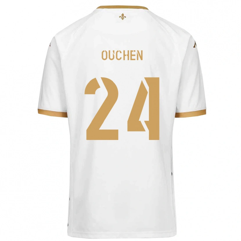 Danxen Kvinnor Ali Ouchen #24 Vitt Guld Bortatröja Matchtröjor 2025/26 Tröjor T-Tröja