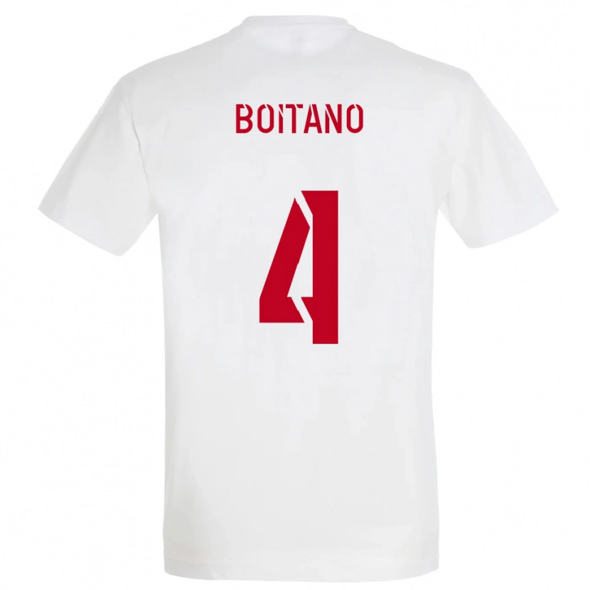 Danxen Kvinnor Jean-Baptiste Boitano #4 Vitt Rött Gult Bortatröja Matchtröjor 2025/26 Tröjor T-Tröja