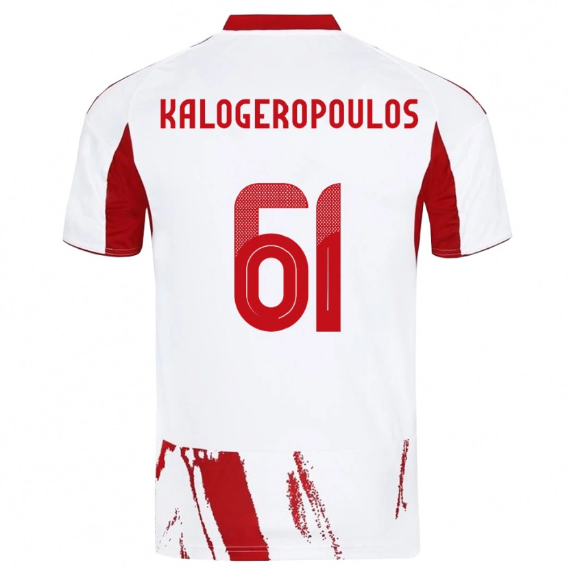 Danxen Kvinnor Alexios Kalogeropoulos #61 Vit Röd Bortatröja Matchtröjor 2025/26 Tröjor T-Tröja