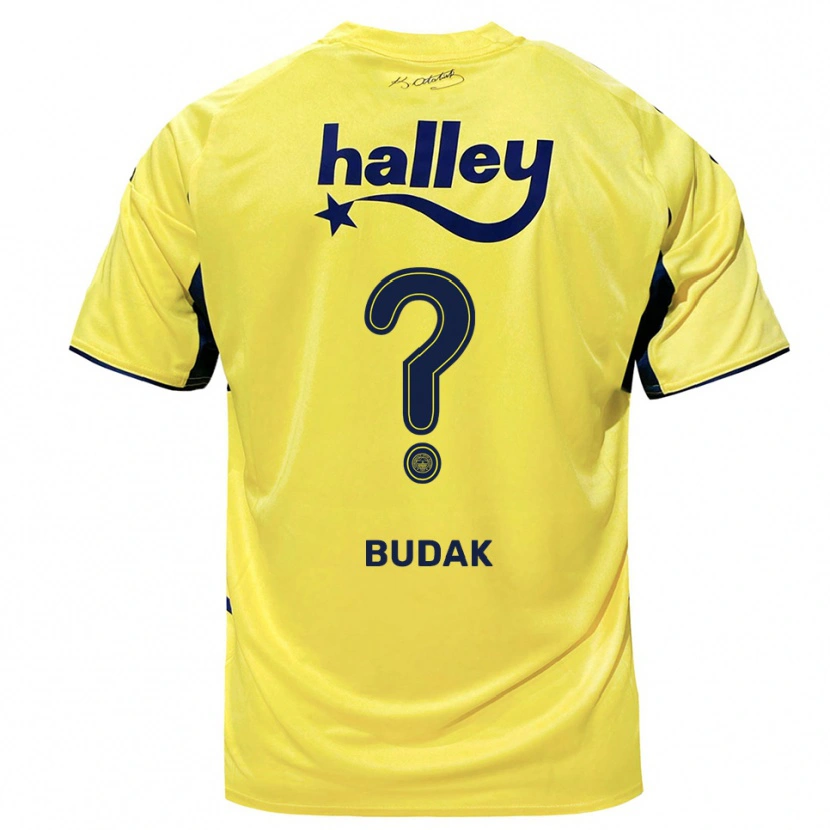 Danxen Kvinnor Enis Budak #0 Gul Marinblå Bortatröja Matchtröjor 2025/26 Tröjor T-Tröja