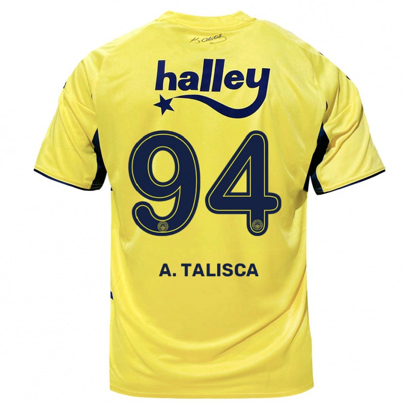 Danxen Kvinnor Talisca #94 Gul Marinblå Bortatröja Matchtröjor 2025/26 Tröjor T-Tröja