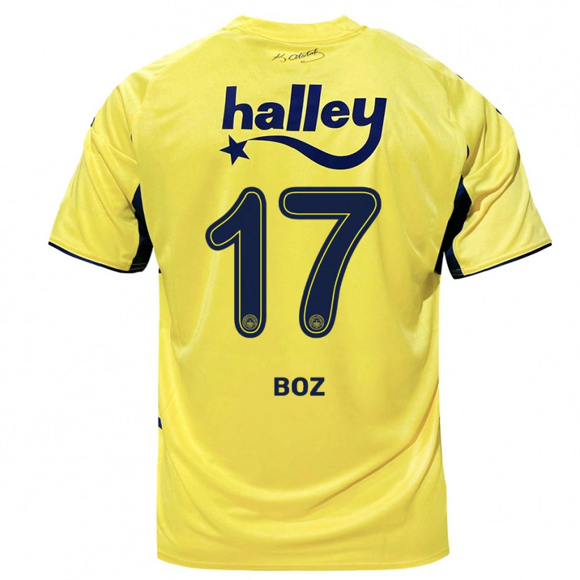 Danxen Kvinnor Yasir Boz #17 Gul Marinblå Bortatröja Matchtröjor 2025/26 Tröjor T-Tröja