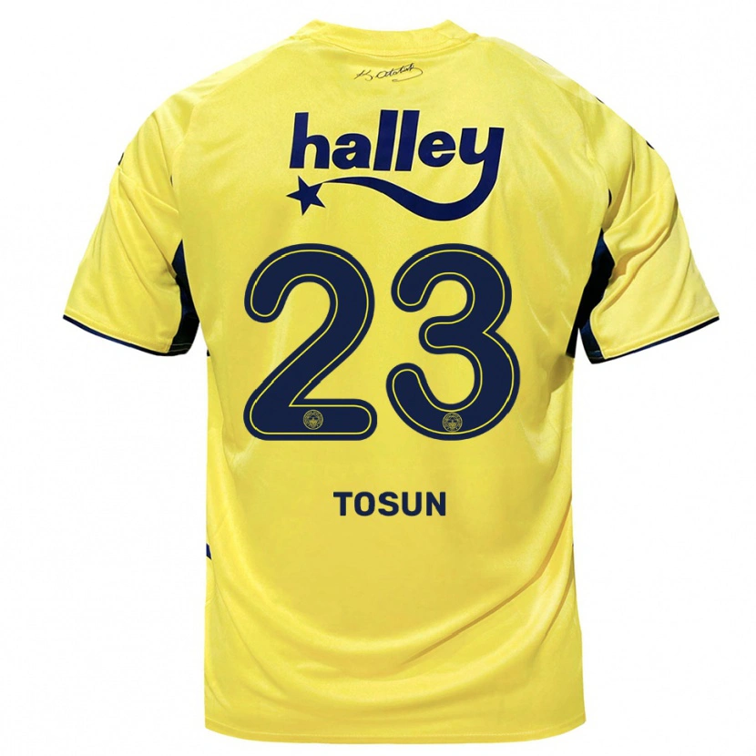 Danxen Kvinnor Cenk Tosun #23 Gul Marinblå Bortatröja Matchtröjor 2025/26 Tröjor T-Tröja