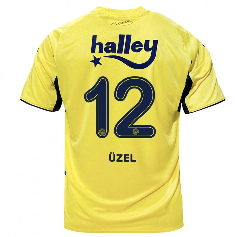 Danxen Kvinnor Nevzat Üzel #12 Gul Marinblå Bortatröja Matchtröjor 2025/26 Tröjor T-Tröja