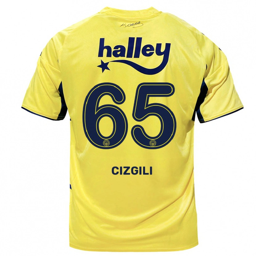 Danxen Kvinnor Muharrem Cizgili #65 Gul Marinblå Bortatröja Matchtröjor 2025/26 Tröjor T-Tröja