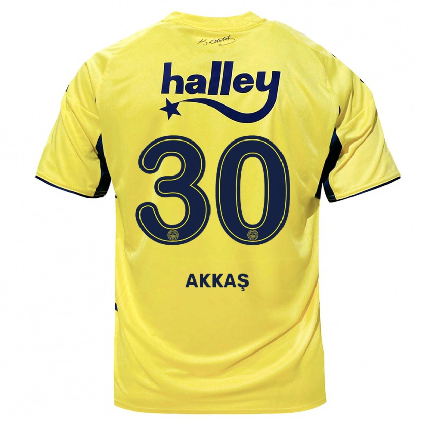 Danxen Kvinnor Arda Akkaş #30 Gul Marinblå Bortatröja Matchtröjor 2025/26 Tröjor T-Tröja
