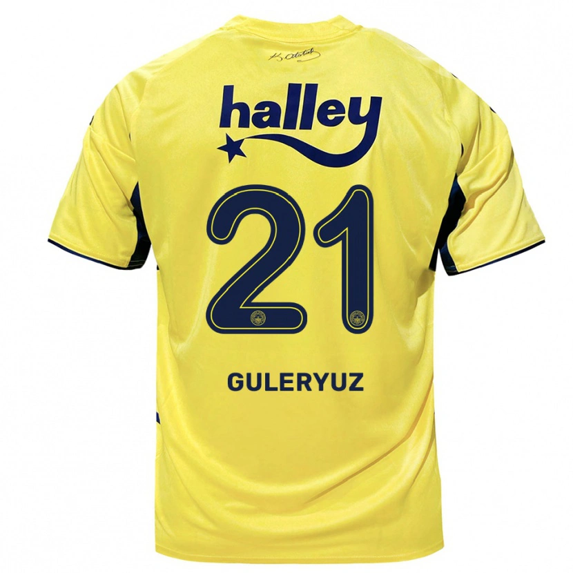 Danxen Kvinnor Göknur Güleryüz #21 Gul Marinblå Bortatröja Matchtröjor 2025/26 Tröjor T-Tröja