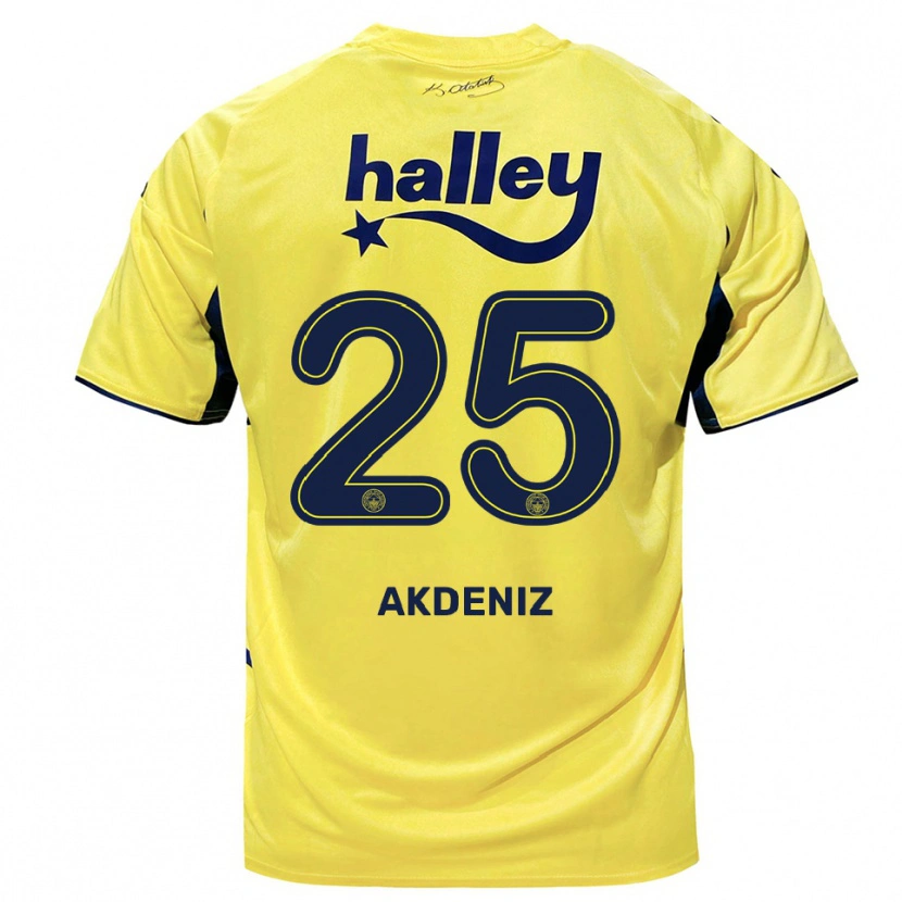 Danxen Kvinnor Zeynep Akdeniz #25 Gul Marinblå Bortatröja Matchtröjor 2025/26 Tröjor T-Tröja