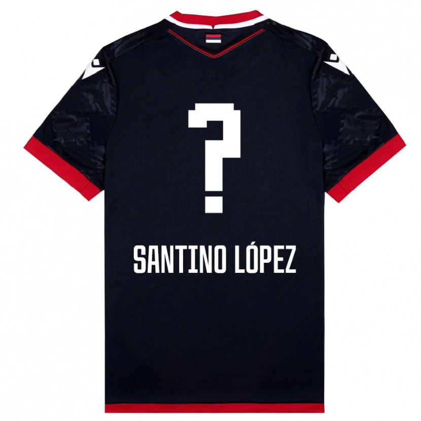 Danxen Kvinnor Santino López #0 Svart Röd Bortatröja Matchtröjor 2025/26 Tröjor T-Tröja