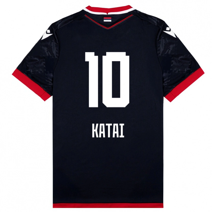 Danxen Kvinnor Aleksandar Katai #10 Svart Röd Bortatröja Matchtröjor 2025/26 Tröjor T-Tröja