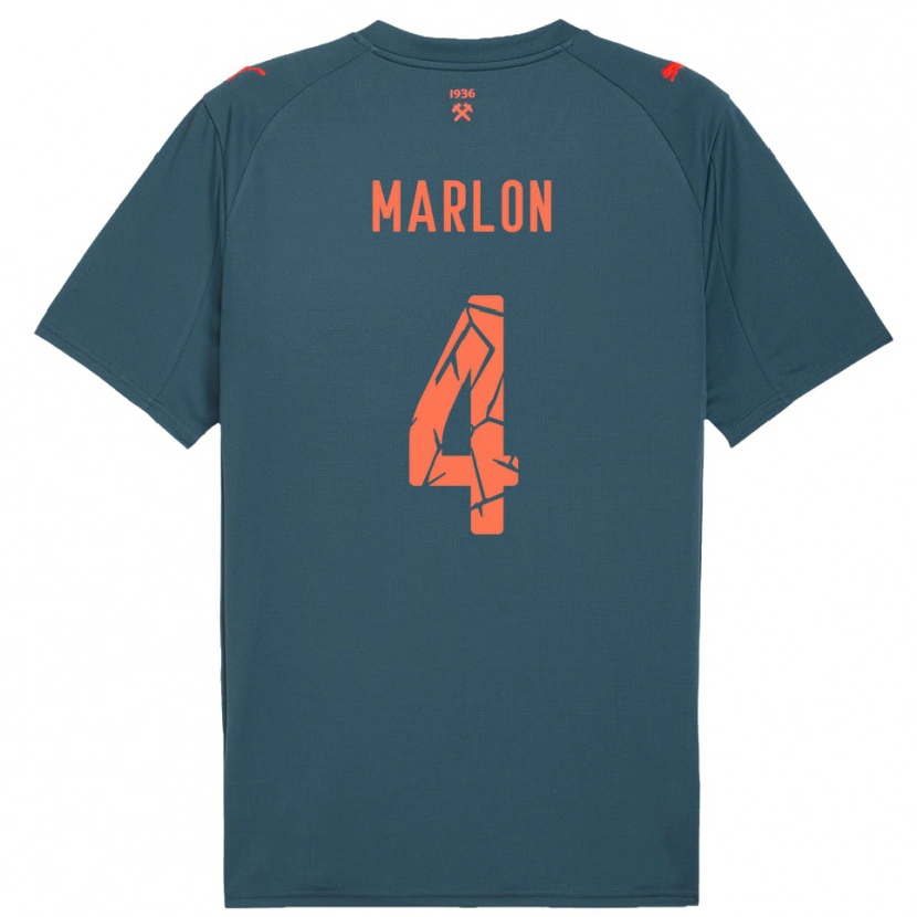 Danxen Kvinnor Marlon #4 Marinblå Röd Bortatröja Matchtröjor 2025/26 Tröjor T-Tröja