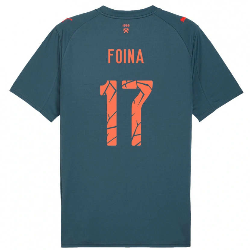 Danxen Kvinnor Arseniy Foina #17 Marinblå Röd Bortatröja Matchtröjor 2025/26 Tröjor T-Tröja