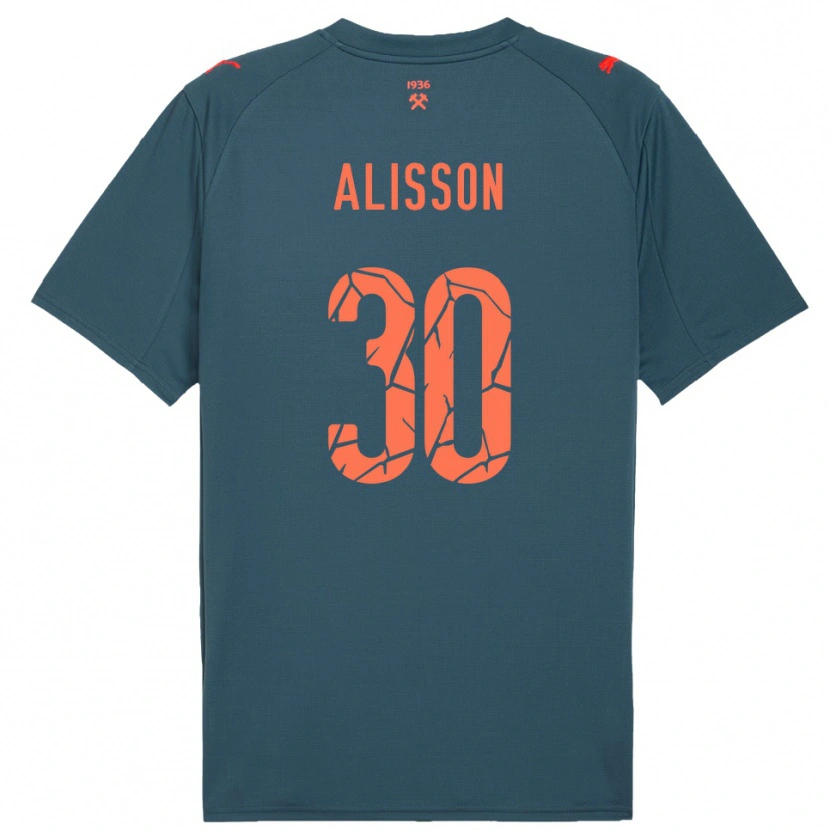 Danxen Kvinnor Alisson #30 Marinblå Röd Bortatröja Matchtröjor 2025/26 Tröjor T-Tröja