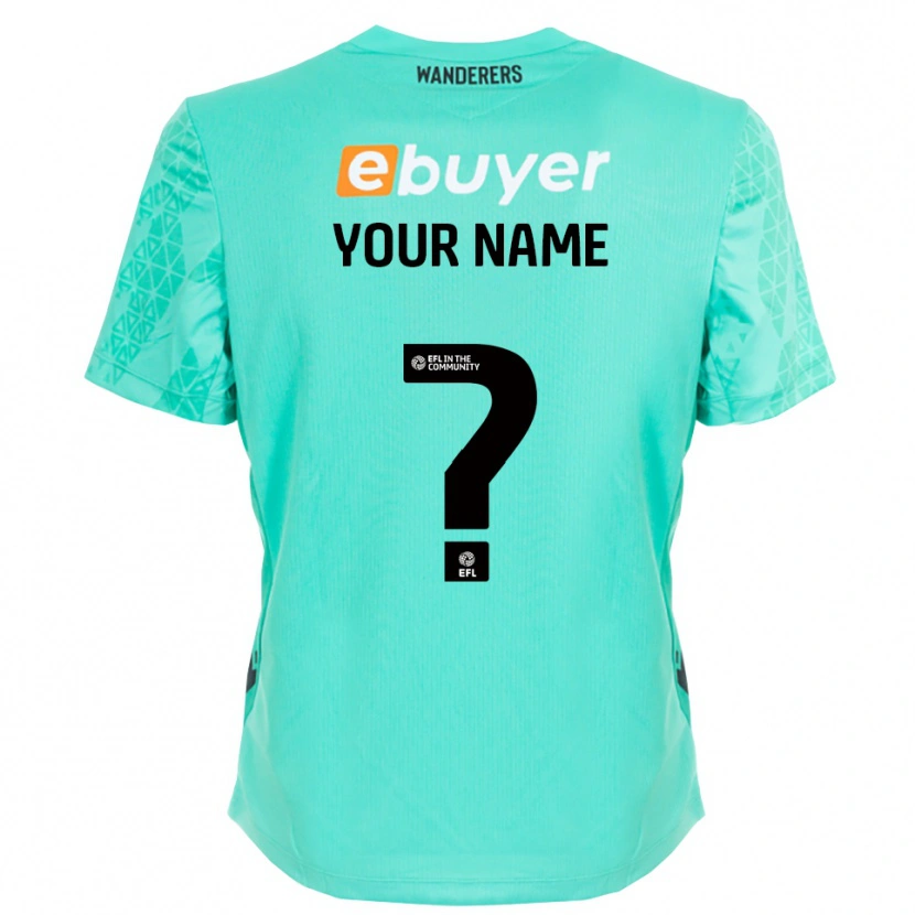 Danxen Barn Bolton Wanderers Aqua Svart Målvaktströja 2025/26 T-tröja