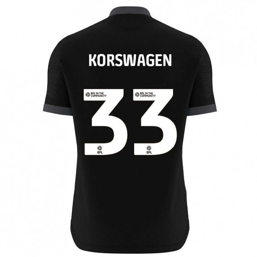 Danxen Barn Mattijis Korswagen #33 Svart Vit Målvaktströja 2025/26 T-tröja