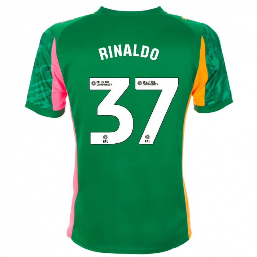 Danxen Barn Ashton Rinaldo #37 Grön Rosa Orange Målvaktströja 2025/26 T-tröja