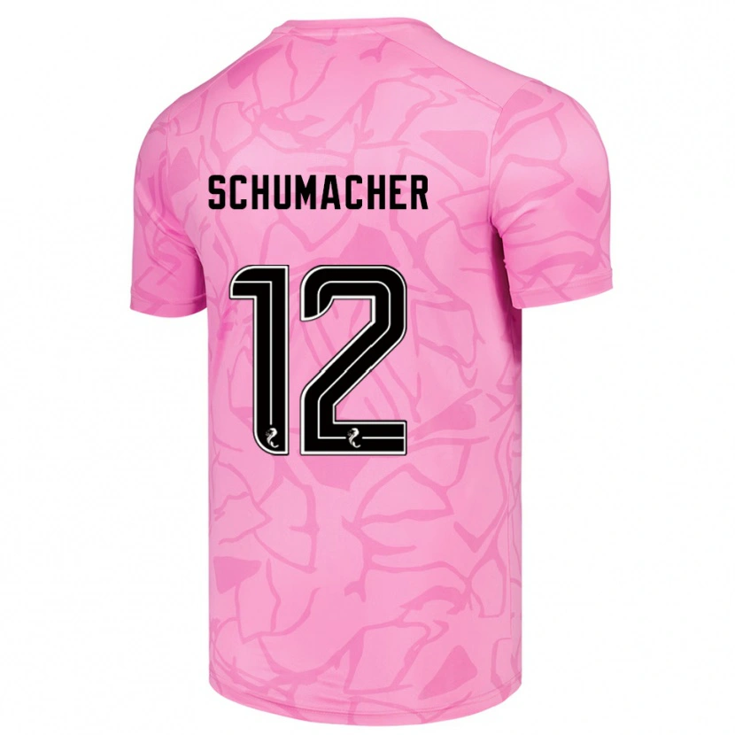 Danxen Barn Noa Schumacher #12 Rosa Svart Målvaktströja 2025/26 T-tröja