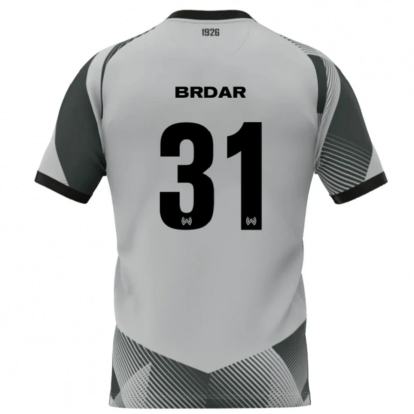 Danxen Barn Noah Brdar #31 Ljusgrå Vit Målvaktströja 2025/26 T-tröja