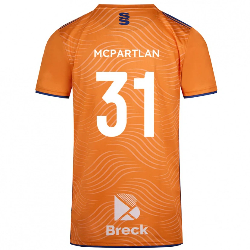 Danxen Barn Cian McPartlan #31 Orange Svart Målvaktströja 2025/26 T-tröja