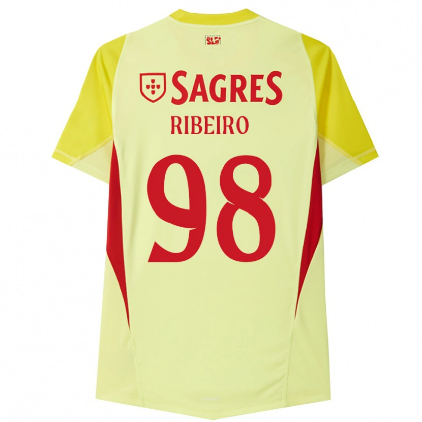 Danxen Barn Ricardo Ribeiro #98 Gul Röd Målvaktströja 2025/26 T-tröja