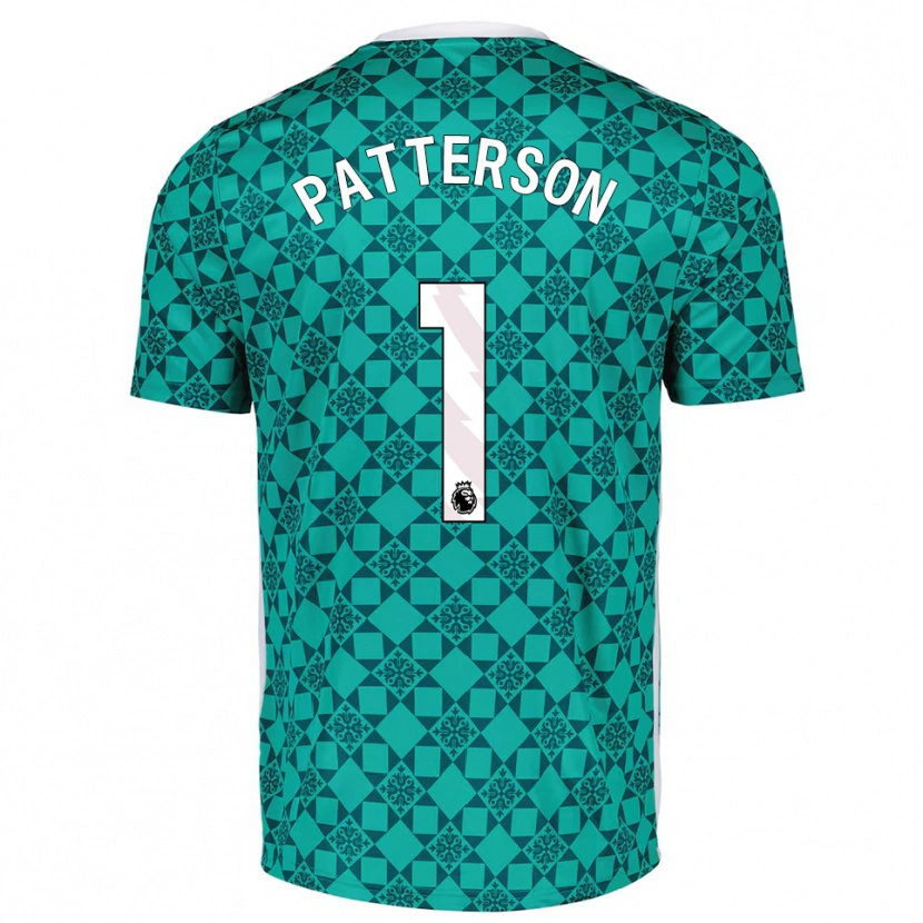 Danxen Barn Anthony Patterson #1 Grön Vit Målvaktströja 2025/26 T-tröja