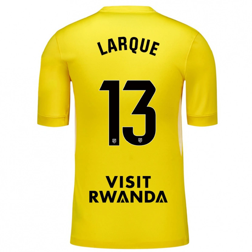 Danxen Barn Patricia Larqué #13 Gul Svart Målvaktströja 2025/26 T-tröja